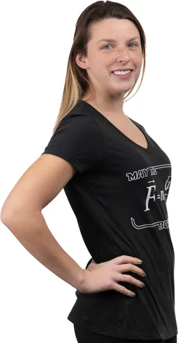 Vista 3 de May The (F=m*dv/dt) Be with You Camiseta divertida de ciencia de la física para mujer