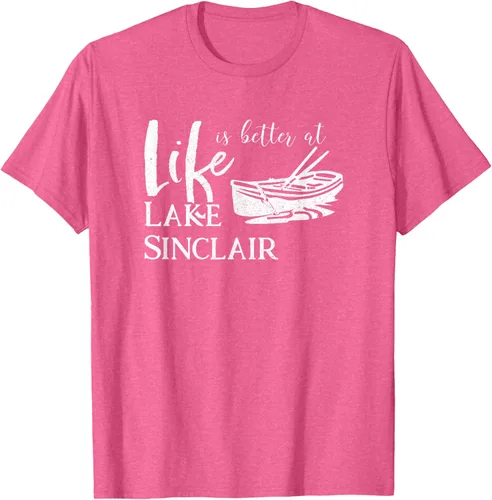 Vista 39 de Life is Better at Lake Sinclair Georgia Camiseta Negro
