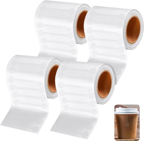 Vista 14 de Teling 2 Rollos 1000 Piezas Cinta Evidente de Manipulación 2.75 x 0.5 Pulgadas Pegatinas Calcomanías a Prueba de Manipulación Cinta en Blanco