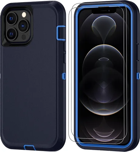 Vista 32 de Jshru para iPhone XR Funda con [2 Pack] Protector de Pantalla HD, [Grado Militar] 3-en-1 Resistente Protector de Cuerpo Completo a Prueba de Negro