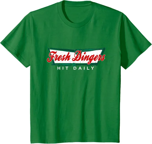 Vista 35 de Camiseta divertida de béisbol y softbol Don't Bunt Hit Fresh Dingers, Negro