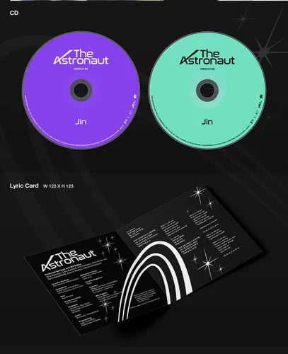 Vista 3 de BTS JIN THE ASTRONAUT Album VER 01 + VER 02 - SET. 1ea BTS Store Gift Card K-POP SEALED