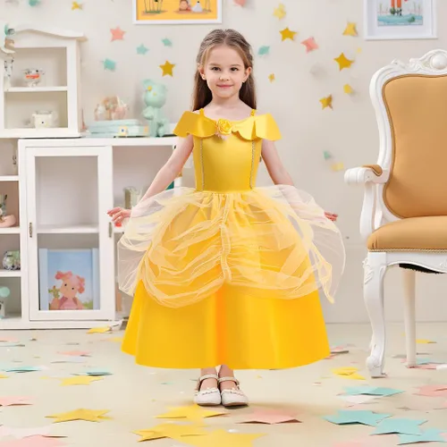 Vista 6 de Dressy Daisy Disfraz de princesa para niñas pequeñas, disfraces de fiesta de Halloween con accesorios