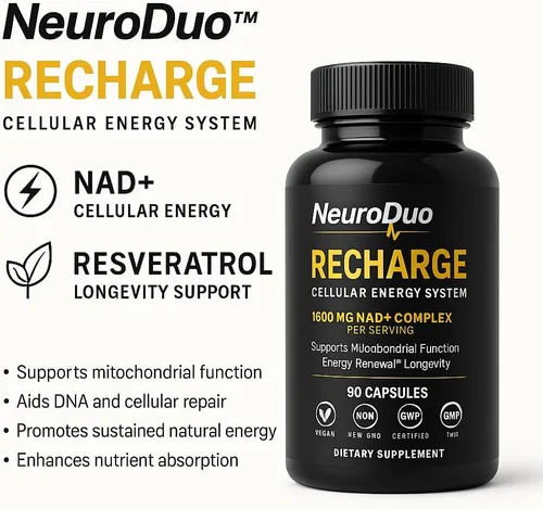Vista 5 de Recarga NAD+ Resveratrol Complex