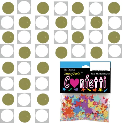 Vista 135 de Confetti Circle 1/4" Negro, Azul Marino Combo - 2 bolsas de media onza (1 oz) (8550/9971)