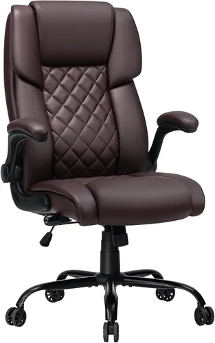 Vista 10 de VANSPACE Silla de oficina ejecutiva con soporte lumbar ajustable y reposacabezas Silla ergonómica de computadora de 440 libras, cómoda silla