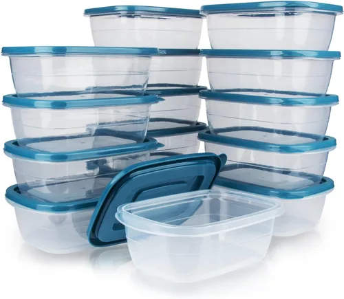 Vista 8 de PEDECO 10 recipientes de almacenamiento de alimentos, aptos para microondas y congelador, juegos de recipientes de alimentos, recipientes