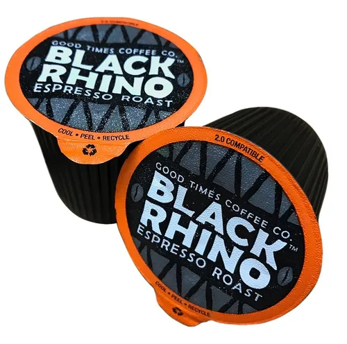 Vista 3 de Black Rhino Espresso Roast - Tazas individuales para cafeteras Keurig K-Cup, 72