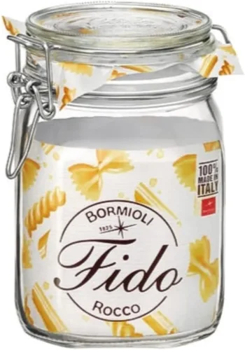 Vista 9 de Bormioli Rocco Fido frasco de vidrio transparente con junta de 85 mm, 0.5 litros (Paquete de 2)