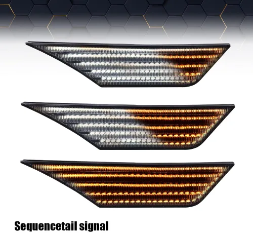 Vista 7 de PIT66 Luces LED laterales de señalización Switchback compatible con Honda Civic 2016 2017 2018 2019 2021, lente ahumada, 33850TBAA02 33850TBAA01