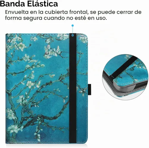 Vista 3 de HGWALP Funda universal para lectores electrónicos de 6-6.8-7 pulgadas, funda Paperwhite con correa de mano compatible con todos los libros
