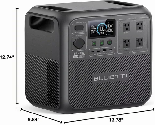 Vista 9 de BLUETTI Elite 200 V2 Estación de energía portátil 2073.6Wh 2600W generador