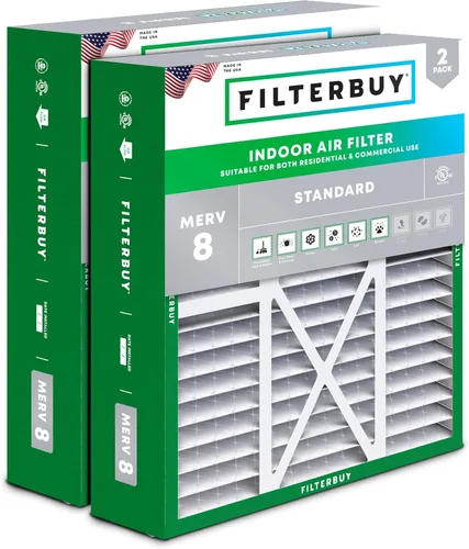Vista 19 de Filterbuy 10x17x2 Filtro de aire MERV 8 Defensa Esencial contra el Polvo y las Alergias (2 unidades), Filtros exteriores plegados electrostáticos