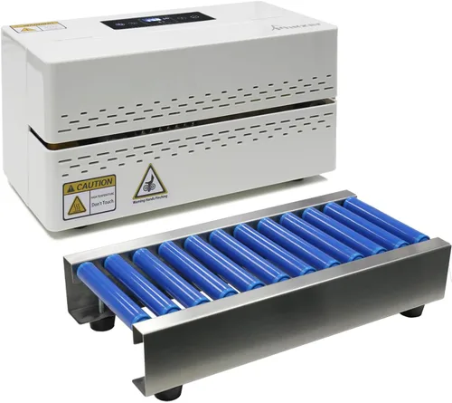 Vista 9 de Phezer Máquina de sellado térmico continuo, sellador automático de bolsas de plástico con control digital de temperatura, sellador térmico de banda