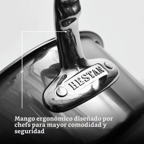 Vista 7 de Hestan - Colección NanoBond - Calentador de mantequilla de titanio de acero inoxidable, compatible con placa de inducción, 0.75 cuartos de galón