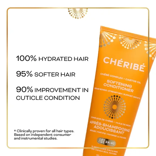 Vista 2 de Chéribé Acondicionador suavizante para el cabello, complejo Chebe + aceite de ricino, acondicionador fortalecedor promueve el crecimiento