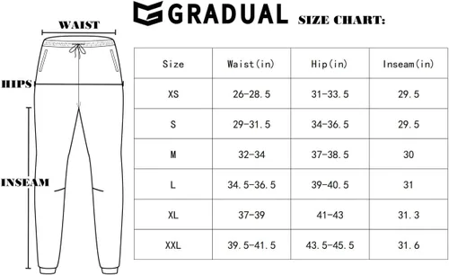 Vista 6 de G Gradual Pantalones deportivos para hombre con bolsillos con cierre y pantalones deportivos para correr y entrenar