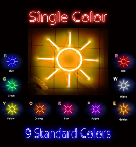 Vista 2 de AdvPro Muestra brillante del neón del silicón LED de la flexión de la decoración del sitio del sol - azul - st16s33-fnu0012-b