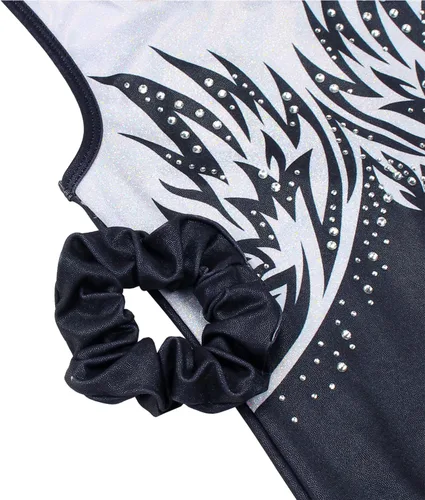 Vista 62 de MODAFANS Leotardos de gimnasia para niñas brillantes para bailar ballet, pantalones cortos con espalda cruzada