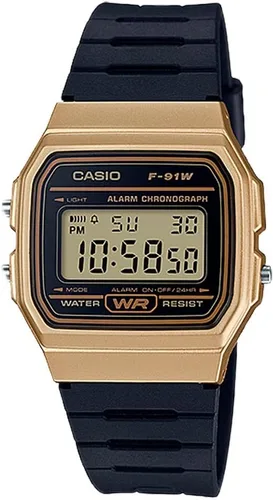 Vista 8 de Casio F91W Series Digital Watch Water Resistant LED Light 1/100 SEC Stopwatch Regular Time Keeping (HR, Min, SEC, PM, Date, Day) Daily