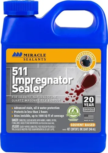 Vista 12 de Miracle Sealants 511 - Sellador de impregnación avanzado penetrante para encimeras, piedra, azulejos y lechada, galón