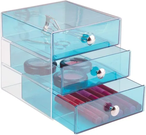 Vista 5 de iDesign - Organizador de almacenamiento de 3 cajones para cosméticos Plástico sin BPA