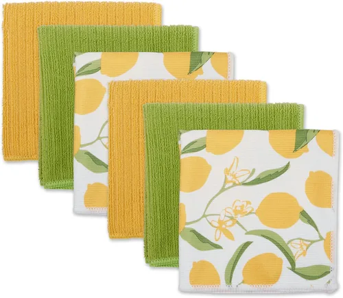 Vista 20 de DII - Juego de paños de cocina multiusos de microfibra, Aqua Chevron