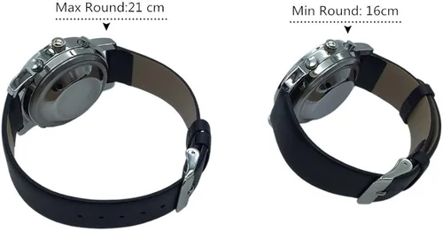 Vista 8 de VISIONU Reloj parlante español para personas ciegas o personas con discapacidad visual con alarma de cuarzo, correa de cuero, Moderno