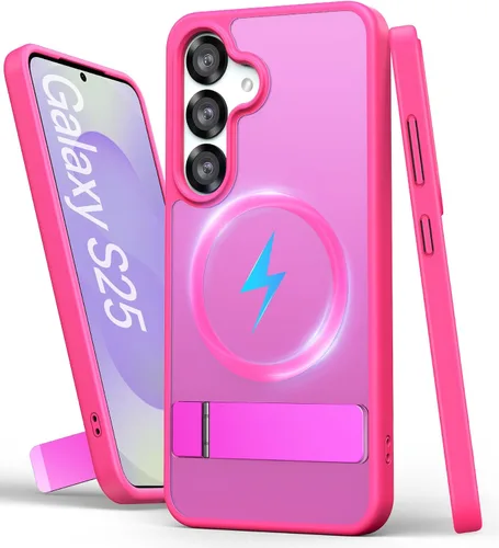 Vista 11 de Funda para iPhone 16e, Compatible con MagSafe y Soporte Integrado, Caída de Grado Militar, Mate Rugoso Resistente a Golpes Translúcido de Metal