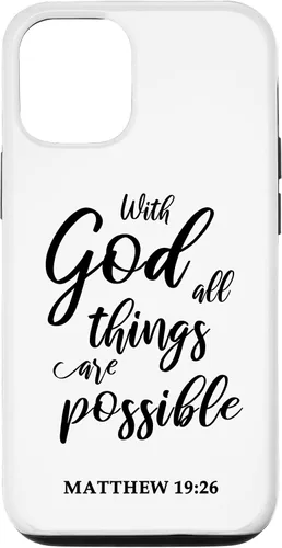 Vista 28 de Christian Message Faith Jesus Matthew 19:26 Case for iPhone 17