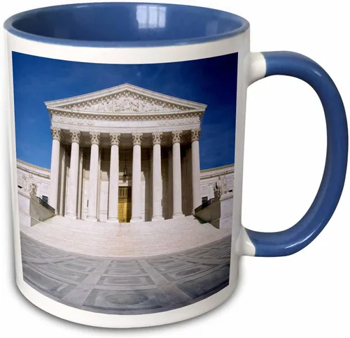 Vista 9 de 3dRose Washington, DC, Edificio de la Corte Suprema-US09 BJA0018-Jaynes Gallery - Taza de dos tonos, 11 onzas, negro/blanco