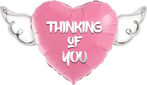 Vista 7 de Thinking of You - Globos celestiales – Regalo conmemorativo de ala de ángel en forma de corazón Condolencia y recuerdo Recuerdo de condolencia