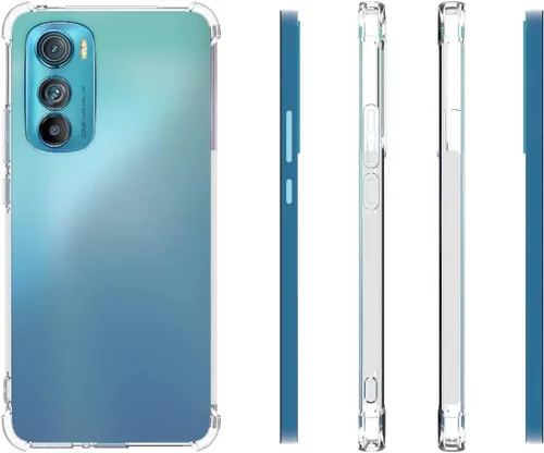 Vista 2 de USTIYA Funda para Motorola Moto Edge 30 5G Clear TPU Cuatro Esquinas Cubierta Protectora Transparente Suave Funda