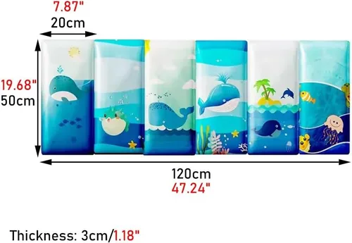 Vista 2 de Paneles de pared 3D, cabecero de cama suave para cama de 3.9 ft/4.9 ft/5.9 ft/6.6 ft, adhesivo de pared autoadhesivo anticolisión, acolchado