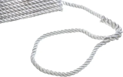 Vista 3 de Attwood 11715-7 Premium 3-Strand Twisted Nylon Dock Line, 1/2-Inch Thick, 25 Feet Long, Pre-Spliced One End, White (Pack of 2)