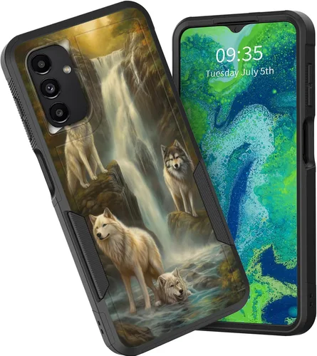 Vista 57 de Funda protectora para Galaxy A13 5G, doble capa híbrida resistente a prueba de golpes, policarbonato duro, silicona suave, TPU, funda protectora