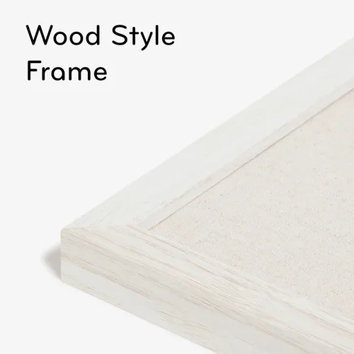 Vista 3 de U Brands - Tablón de anuncios de lino rústico, 14" x 14", marco de estilo de madera blanca, superficie de enganche de grado industrial, incluye