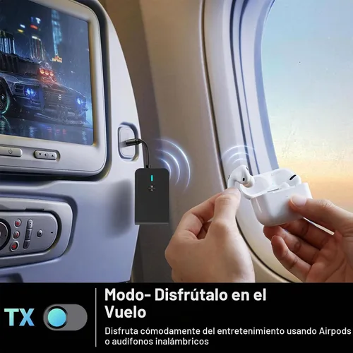 Vista 4 de Transmisor Bluetooth para TV PC, adaptador de audio Bluetooth 2 en 1 receptor de música