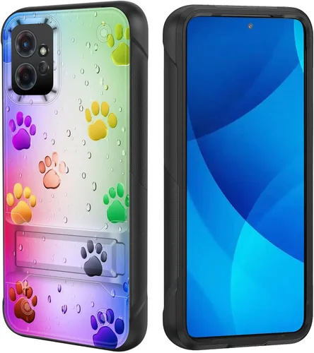 Vista 12 de Funda para Moto G 5G 2023, de doble capa, resistente a prueba de golpes, con soporte, funda protectora militar a prueba de caídas para Motorola Moto