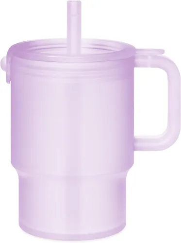 Vista 15 de Olababy Vaso de silicona para niños pequeños con asa y pajita, arándano, 11 Azul (Arándano)
