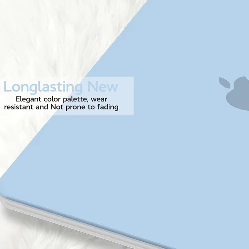 Vista 3 de Anban Funda compatible con MacBook Air de 13 pulgadas M1 2022 2021 2020 2019 2018 versión A2337 A2179 A1932 Touch ID, funda rígida de plástico mate