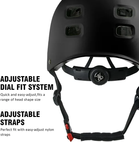 Vista 3 de Casco de bicicleta para jóvenes y niños, casco de bicicleta y patineta para edades 5-8-10-12-14 años niños y niñas adolescentes, ajustable