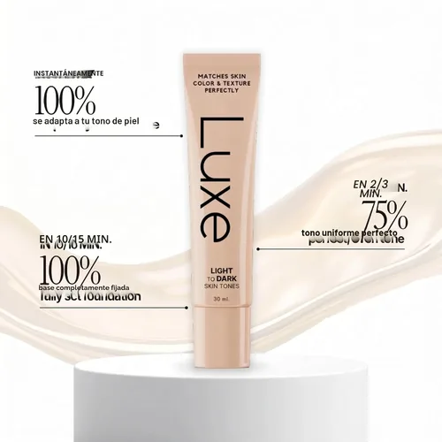 Vista 8 de Base de maquillaje Luxe que cambia de color - Luz Claro