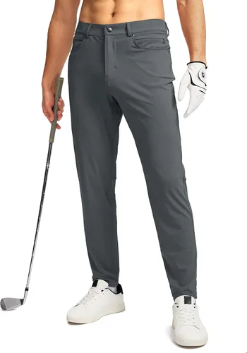 Vista 17 de G Gradual - Pantalones de golf elásticos para hombre con 6 bolsillos, ajustados, pantalones de vestir para hombre, para viajes, casuales, de trabajo