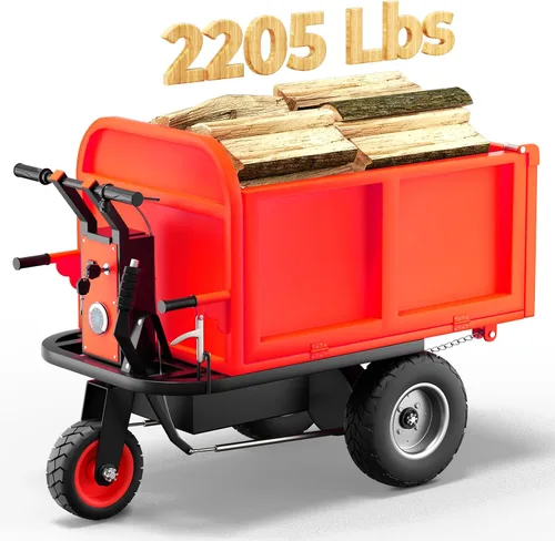Vista 11 de [Neumáticos todo terreno] Arczorix Carretilla utilitaria 48V 20Ah Batería de plomo ácido sellada 1500W Capacidad 2205Lbs con volquete manual