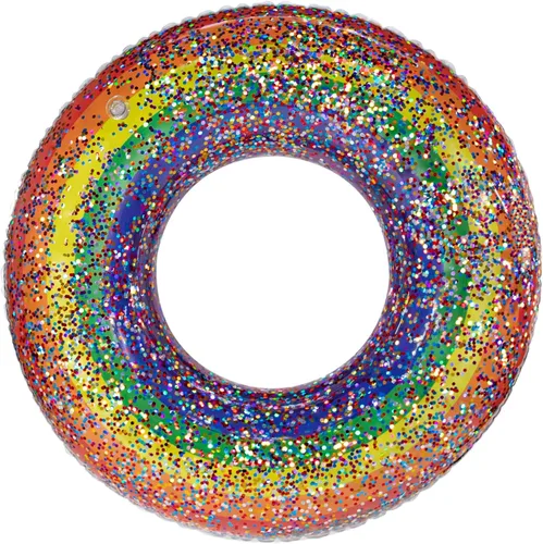 Vista 5 de PoolCandy Tubo de piscina jumbo, 48 pulgadas, múltiples estilos de tubo Arco iris clásico con purpurina