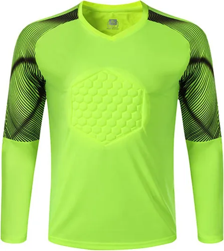 Vista 2 de TiaoBug Camiseta de portero de gladiador para niños, camiseta de portero acolchada para fútbol, uniformes de entrenamiento de equipo deportivo