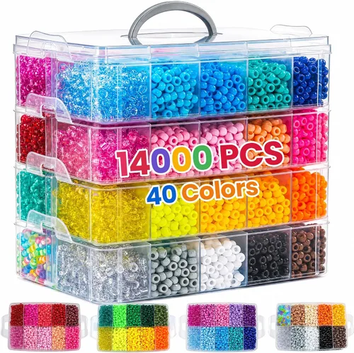 Vista 9 de Kit de fabricación de pulseras de amistad con 2400 cuentas de pony, 72 colores, 9 mm, cuentas de arcoíris Kandi a granel, cuentas de letras