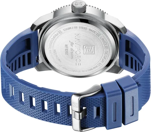 Vista 3 de NAVIFORCE Relojes deportivos impermeables para estudiantes, niños, hombres, reloj de banda de silicona con segunda mano