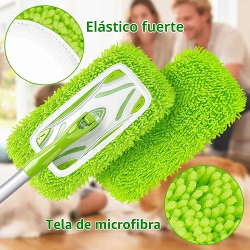 Vista 6 de Unoutur Paños de barrido en seco reutilizables de microfibra Compatibles con Swiffer Sweeper Mopa de limpieza con repuestos de almohadillas